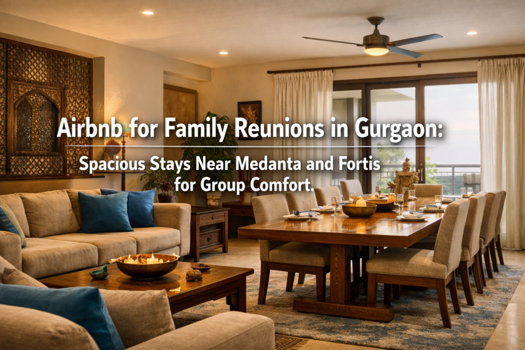 Airbnb for Family Reunions in Gurgaon: Spacious Stays Near Medanta and Fortis for Group Comfort