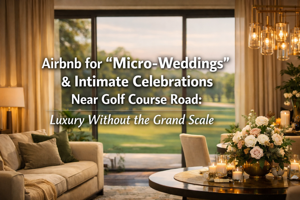 Airbnb for 'Micro-Weddings' & Intimate Celebrations Near Golf Course Road: Luxury Without the Grand Scale