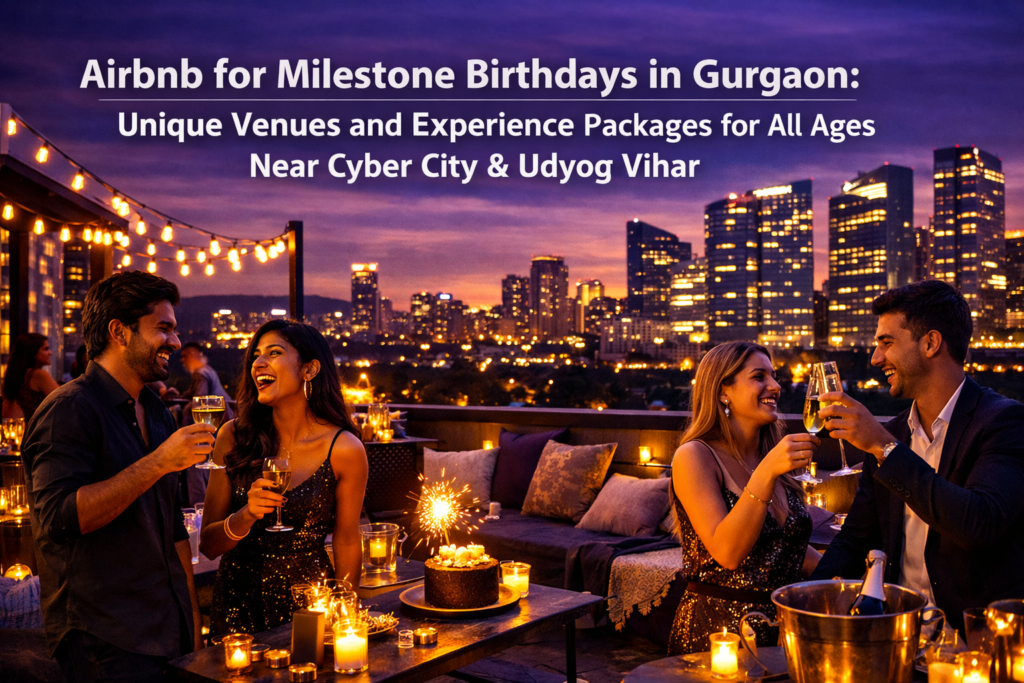 Airbnb for Milestone Birthdays in Gurgaon: Unique Venues and Experience Packages for All Ages Near Cyber City & Udyog Vihar