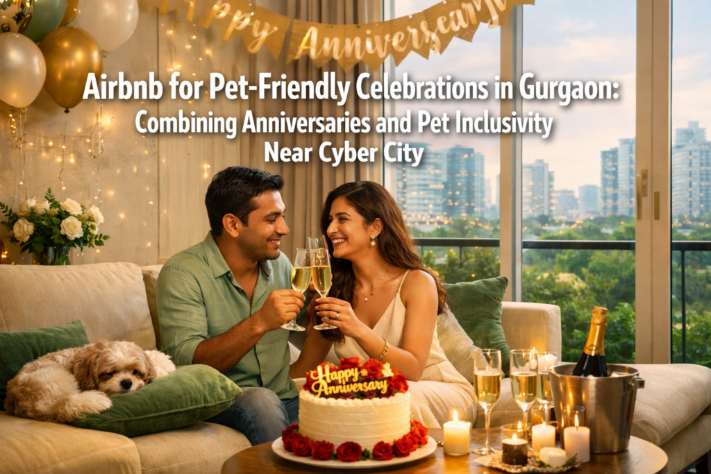 Airbnb for Pet-Friendly Celebrations in Gurgaon: Combining Anniversaries and Pet Inclusivity Near Cyber City