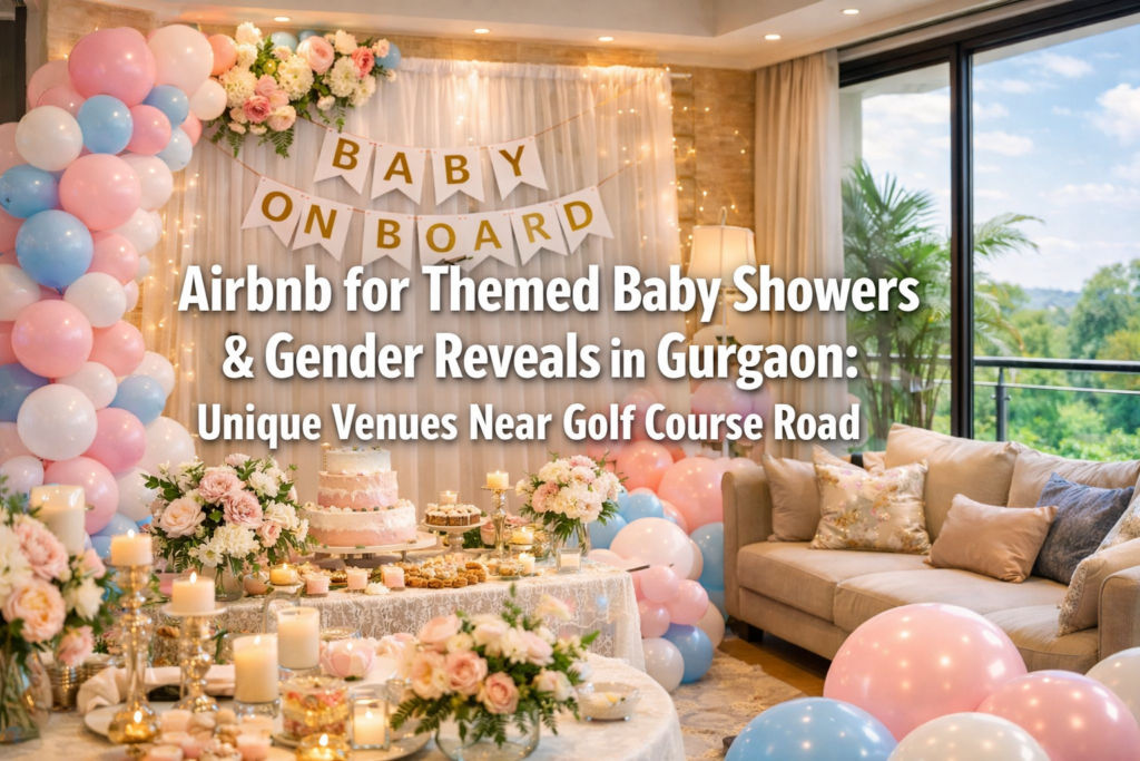 Airbnb for Themed Baby Showers & Gender Reveals in Gurgaon: Unique Venues Near Golf Course Road