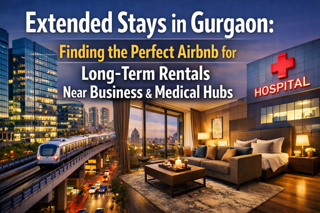 Extended Stays in Gurgaon: Finding the Perfect Airbnb for Long-Term Rentals Near Business & Medical Hubs