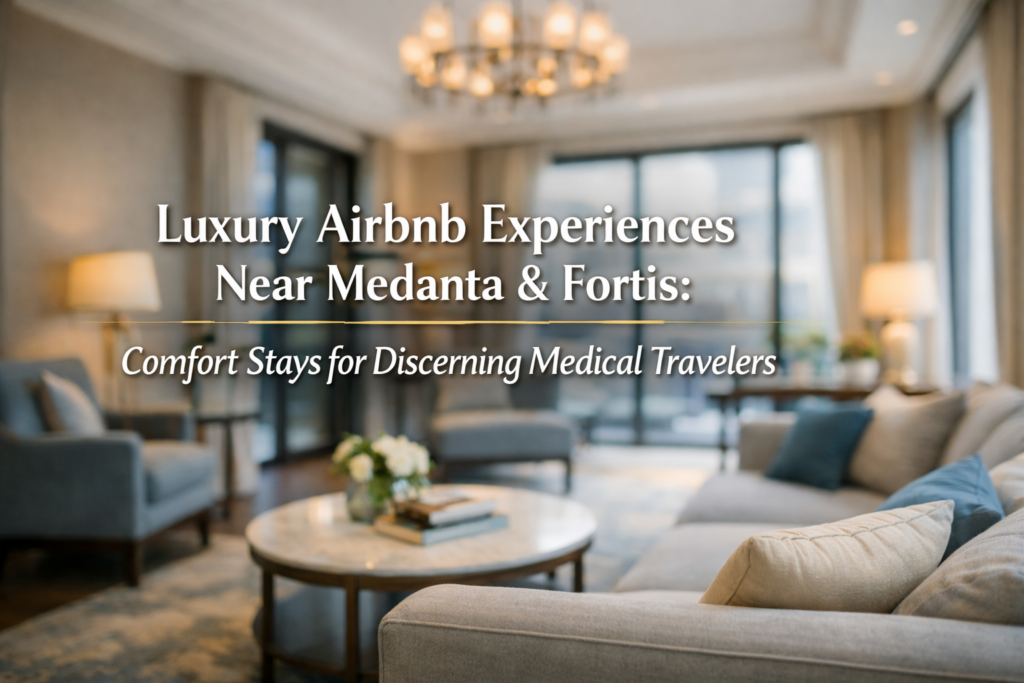 Luxury Airbnb Experiences Near Medanta & Fortis: Comfort Stays for Discerning Medical Travelers
