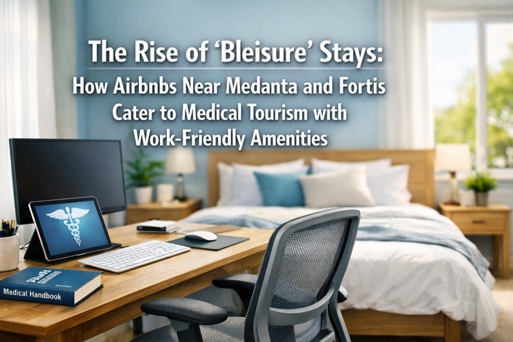 The Rise of 'Bleisure' Stays: How Airbnbs Near Medanta and Fortis Cater to Medical Tourism with Work-Friendly Amenities