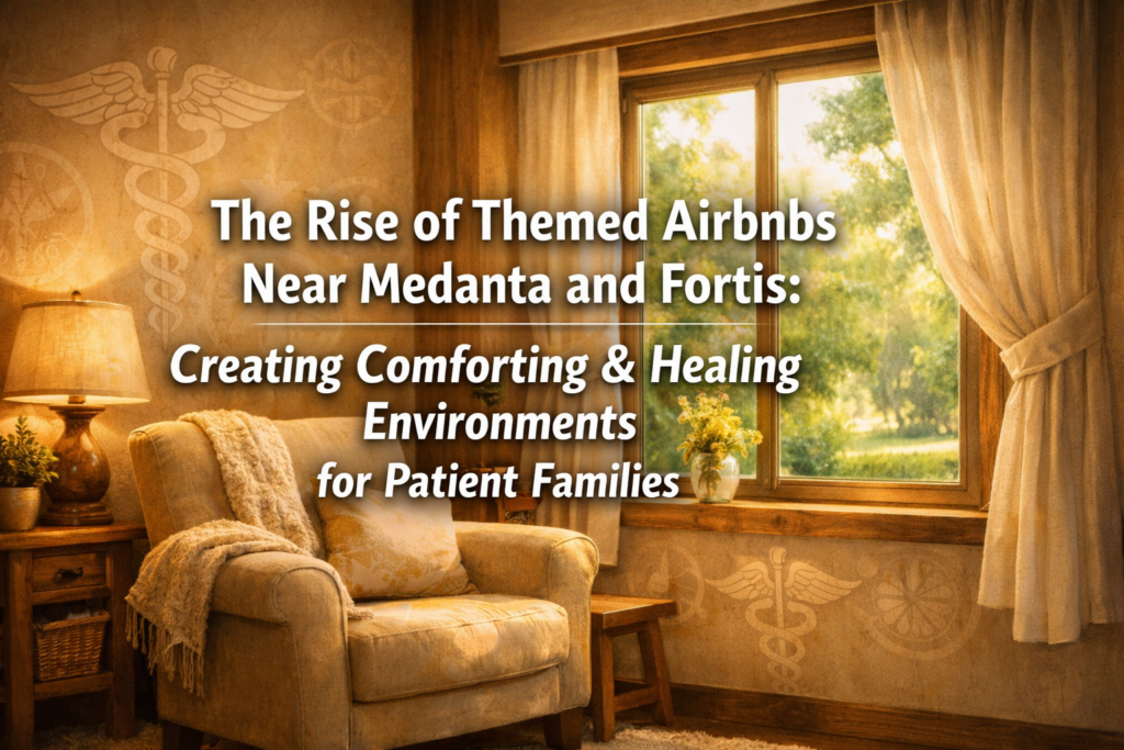 The Rise of Themed Airbnbs Near Medanta and Fortis: Creating Comforting & Healing Environments for Patient Families