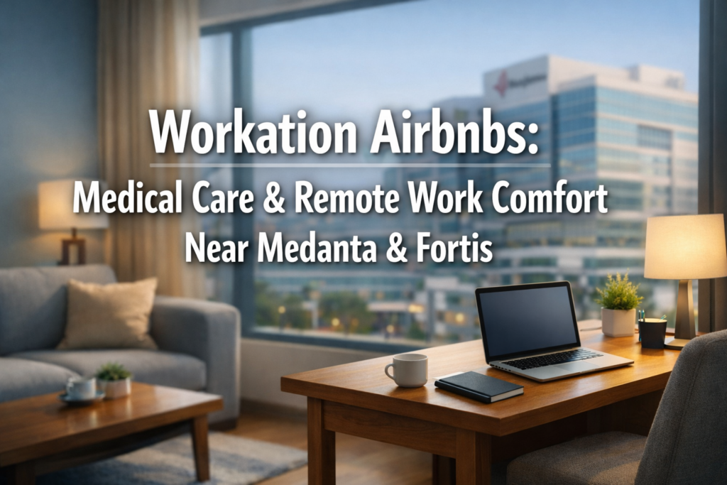 The Rise of 'Workation' Airbnbs Near Medanta and Fortis: Blending Medical Appointments with Remote Work Comfort