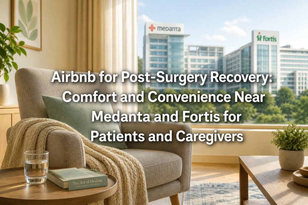 Airbnb for Post-Surgery Recovery: Comfort and Convenience Near Medanta and Fortis for Patients and Caregivers