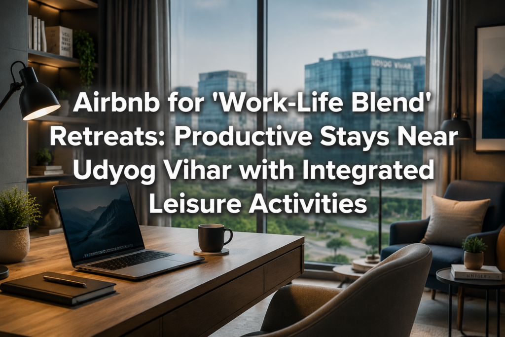 Airbnb for 'Work-Life Blend' Retreats: Productive Stays Near Udyog Vihar with Integrated Leisure Activities