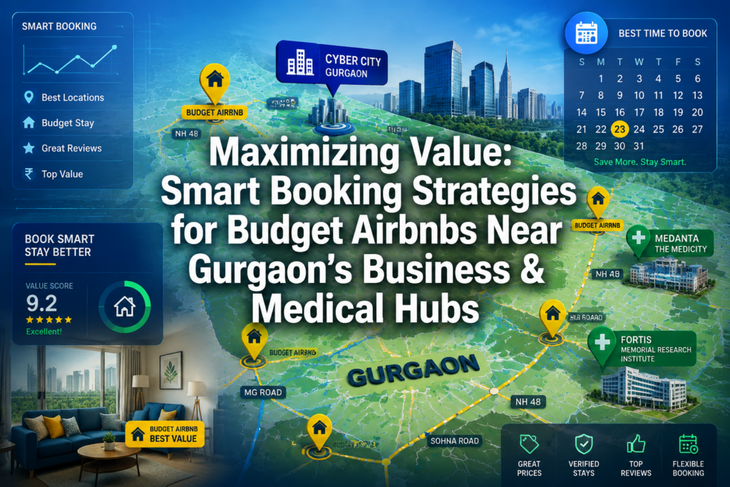 Maximizing Value: Smart Booking Strategies for Budget Airbnbs Near Gurgaon's Business & Medical Hubs