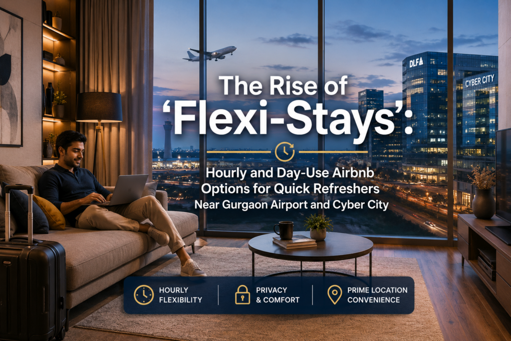 The Rise of 'Flexi-Stays': Hourly and Day-Use Airbnb Options for Quick Refreshers Near Gurgaon Airport and Cyber City