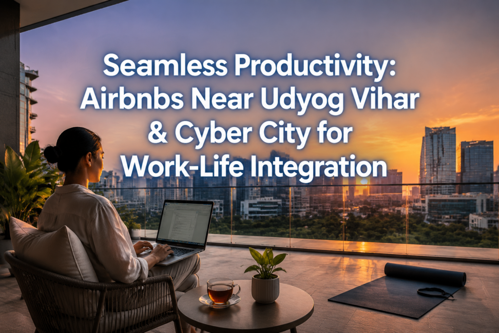 Work-Life Integration: Airbnbs Near Udyog Vihar & Cyber City with Dedicated Co-Working Spaces and Wellness Amenities