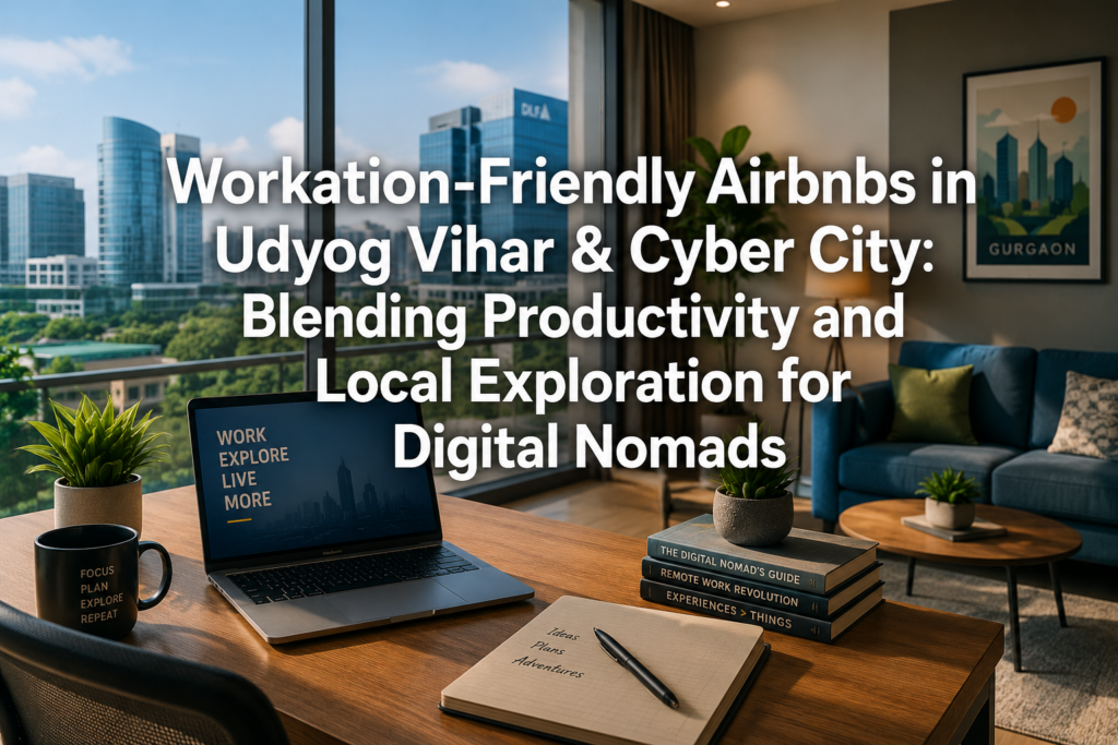 Workation-Friendly Airbnbs in Udyog Vihar & Cyber City: Blending Productivity and Local Exploration for Digital Nomads